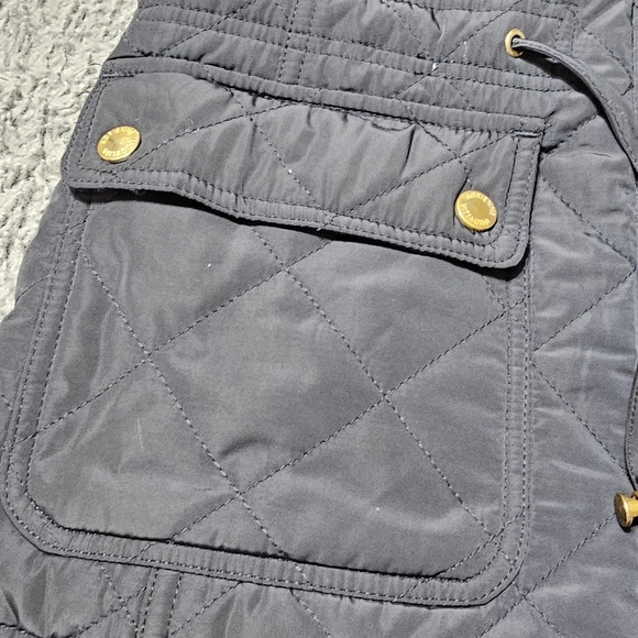 Adrienne Vittadini Navy Blue Quilted Puffed Fur Lined Vest Size Medium - Picture 10 of 16